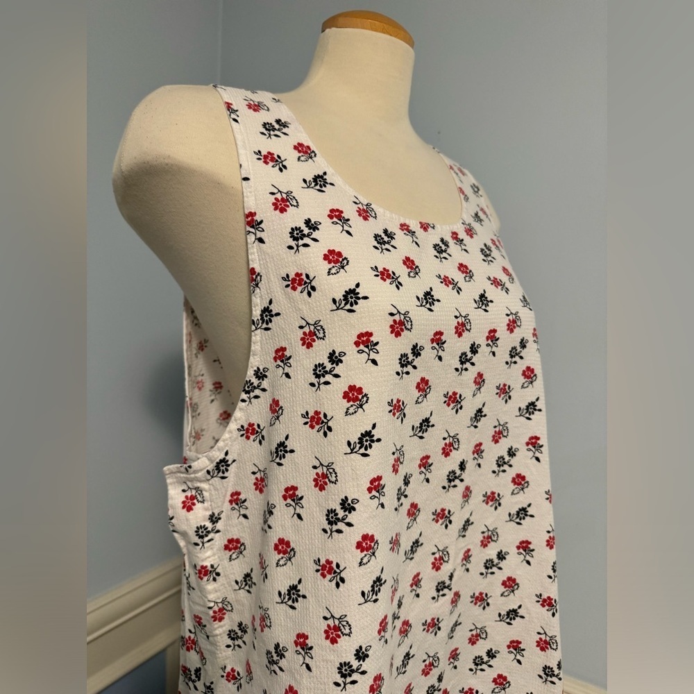 Vintage Homemade Floral Smock Tunic Mini Dress